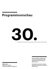 Bild mit der Aufschrift "Programmvorschau 30"