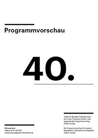 Bild mit der Aufschrift "Programmvorschau 40"