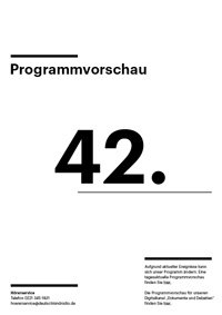 Bild mit der Aufschrift "Programmvorschau 42"