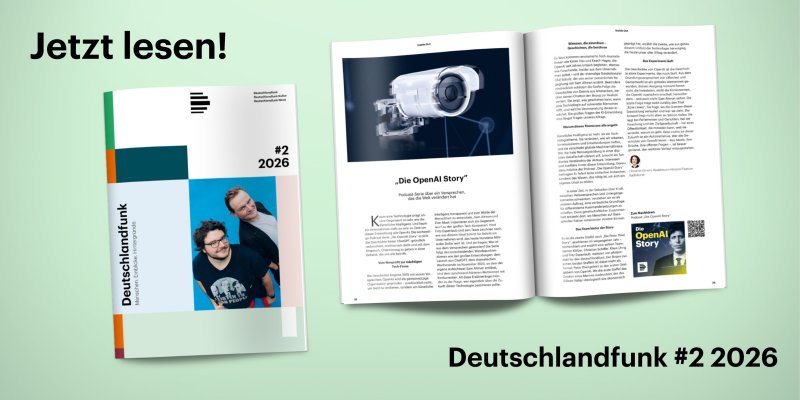 Bild mit Seiten der Deutschlandfunk-Broschüre und der Schrift "Jetzt lesen" - Deutschlandfunk #2 2026
